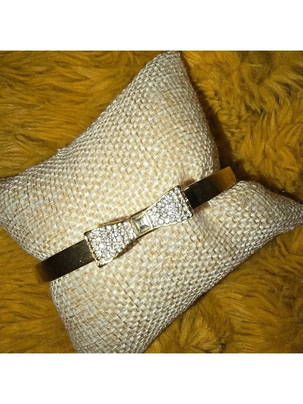 Euc kate spade gold silver bow clasp bracelet